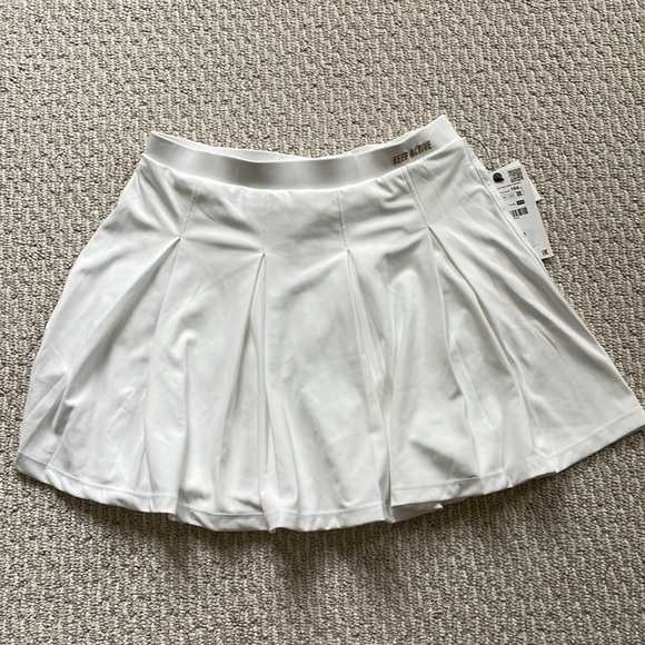 Zara Kids “Keep Active” logo White Pleated Tennis Skirt size 13-14 - Picture 1 of 6